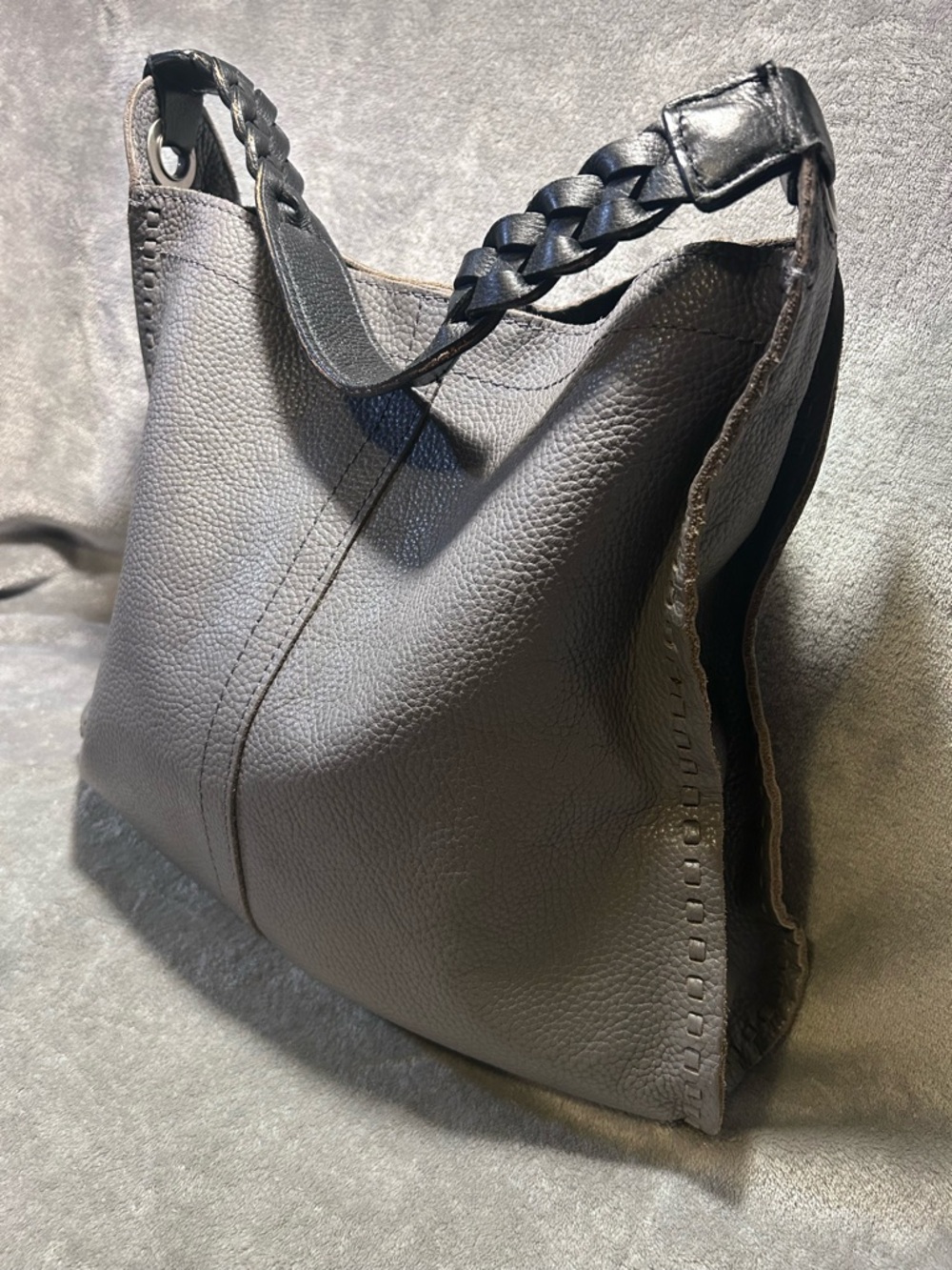 Lucky Brand Francoise Pebbled Leather Woven Strap Shoulder Bag - Picture 5 of 12